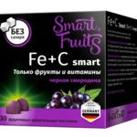 Смарт Фрутс Smart Fruits Fe+C Железо+Витамин С вкус черной смородины (пастилки жеват. 2,5 г №30) Paradise Fruits Solutions GmbH&Co.KG - Германия упак. ФАРМТЕК ООО - Россия