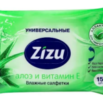 Zizu Зизу Салфетки влажные универсальные очищающие Алоэ и Витамин Е (15 шт.) ЗетТекнолоджи ООО Россия