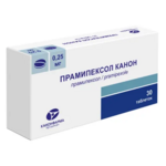 Прамипексол Канон (таблетки 0.25 мг № 30) Канонфарма продакшн ЗАО, Московская обл., Щелково Россия