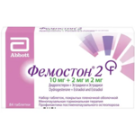 Фемостон 2 (набор таблеток, п. плен. обол. 10 мг+2 мг и 2 мг № 84) Эбботт Биолоджикалз Б.В Нидерланды