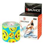 Тейп Кинезио Bio Balance Tape Premium Quality (5 см х 5 м голубой смайлик smile/l.blue шт. №1) BBTAPE - Южная Корея