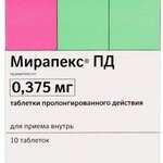 Мирапекс ПД (табл. пролонг. действ. 0.375 мг № 10) Роттендорф Фарма ГмбХ Германия