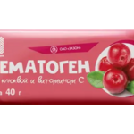 Гематоген с клюквой и Витамином С (БАД) (40 г. плитка) Экзон ОАО -Беларусь