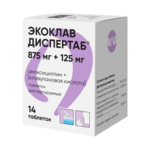 Экоклав Диспертаб (табл. диспергируемые 875 мг+125 мг № 14 банка) АВВА РУС АО [г. Киров] Россия