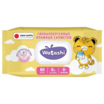 Watashi Вэташи Салфетки влажные для детей с Д-Пантенолом 0+ (80 шт.) Коттон Клаб ООО-Россия