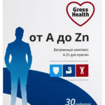 Гроссхелс Gross Health Витаминный комплекс A-Zn для мужчин (таблетки п.о. 900 мг N30) Квадрат-С ООО (г. Москва) - Россия