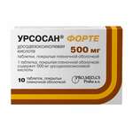 Урсосан форте (табл. п. плен. о. 500 мг № 10) ПРО.МЕД.ЦС Прага А. о Чешская республика ЗиО-Здоровье ЗАО (г. Подольск) Россия