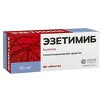 Эзетимиб (таблетки 10 мг № 60 уп. яч. контур.) Фармпроект АО г. Санкт-Петербург Россия