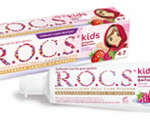 Рокс R.O.C.S. Kids Кидс Зубная паста для детей от 4-7л Ягодная фантазия Малина, клубника (45 г (1)) Россия ЕвроКосМед ООО