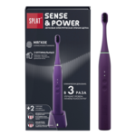 Сплат Splat Sense&Power Зубная щётка электрическая звуковая с силиконовым покрытием, сменными насадками и зарядной станцией, модель S88 фиолетовая (шт.) Guangdong Roman Technology CO., Ltd. - Китай