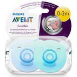 Авент Avent Soothie Shapes Пустышка 0-3 мес. силикон цельная с щитком ортодонт. Мишка синий и голубой SCF194/01 (2 шт.) Филипс Электроникс ЮК Лтд (Philips Electronics UK Ltd) - Великобритания
