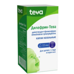 Дилефрин-Тева (капли назальные 0.25 мг/мл+2.5 мг/мл 15 мл фл. (1)) Тева Фармацевтические Предприятия Лтд Израиль Рубикон ООО Республика Беларусь