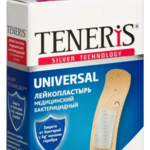 Лейкопластырь Тенерис Универсал Teneris Universal бактерицидный с ионами серебра полимерный ((19х76мм) 20 шт.) Фармлайн ООО -Чехия