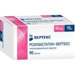 Розувастатин- Вертекс (табл. п. плен. о. 10 мг № 90) Вертекс АО г. Санкт-Петербург Россия