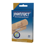 Лейкопластырь Унипласт бактерицидный натуральный (1,9х7,2 см 20 шт.) Верофарм АО - Россия