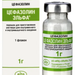 Цефазолин Эльфа (порошок для приг. р-ра для внутривенного и внутримышечного введения 1 г фл. (1)) Рузфарма ООО (Московская обл.) Россия
