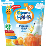 ФрутоНяня Каша молочная рисовая, абрикос, тыква 5+ месяцев (200 г) Лебедянский ЭКЗ - Россия