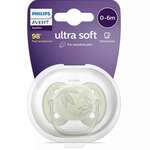Авент Ультра Софт Avent Ultra Soft Пустышка 0-6 мес. силиконовая с щитком-нагубником, кольцом-держателем SCF092/02 (1 шт. футляр) Филипс Philips Consumer Lifestyle B.V. - Нидерланды