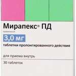 Мирапекс ПД (табл. пролонг. высвоб. 3 мг № 30) Роттендорф Фарма ГмбХ Германия