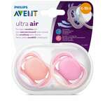 Авент Ультра Эйр Avent Ultra Air Пустышка 6-18 мес. силикон с щитком-нагубником кольцом-держателем ортодонт. SCF245/22 (2 шт. футляр) Филипс Электроникс ЮК Лтд - Великобритания