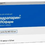 Квадрапарин-СОЛОфарм (раствор для инъекций 10000 анти-Xa МЕ/мл 0.8 мл № 10 амп. ) Гротекс ООО г. Санкт-Петербург Россия