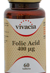 Вивация Vivacia Фолиевая кислота Folic acid 400 мг (таблетки N60) Мэривери Лимитед MARYVERY LIMITED - Англия