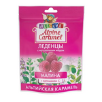 Альпийская карамель Alpine Caramel Леденцы детские с медом и витамином С вкус Малина (75 г) Плантико ООО - Россия
