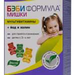 Бэби Формула Мишки Иммунитет с 3-х лет (пастилки жевательные 2,5 г N60) Эвалар ЗАО - Россия