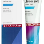 Крем Цинк восстанавливающий для тела сухой кожи 10% (50 мл) Erkapharm Эркафарм Эльфарма ООО-Россия