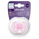 Авент Ультра Софт Avent Ultra Soft Пустышка 6-18 мес.силикон для девочек соска мягкая и гибкий нагубник Hello princess SCF529/01 (1 шт. футляр) Филипс Электроникс ЮК Лтд - Великобритания