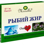 Рыбий жир с валерианой и пустырником (капсулы 370 мг №100) Mirrolla Мирролла ООО ( г. Санкт-Петербург) - Россия