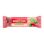 Батончик Мюсли злаки и клюква с витамином Д3 в йогуртовой глазури (25г) Биотерра ООО-Россия