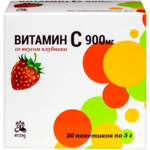 Витамин С 900 мг вкус клубника (БАД) (порошок 5 г саше-пакет №20) Фармфабрика ООО  - Россия
