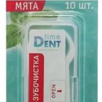 ТаймДент TimeDent Флосс-Зубочистка Мята (№10 шт.) Олеос ООО - Россия