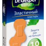 Др. Гелпер Алоэпласт Dr. Gelper Aloeplast Пластырь бактерицидный с Алоэ Вера эластичный (№10 (39X66мм №4+19X120мм №6 )) Оркла Седеррот, С.А.У. - Испания