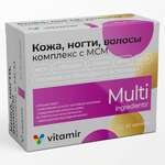 Кожа, ногти, волосы Комплекс с МСМ (таблетки п.о. 1392 мг N30) Витамир Vitamir Квадрат-С ООО- Россия