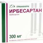 Ирбесартан (табл. п. плен. о. 300 мг № 30) Пранафарм ООО г. Самара Россия