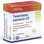 Тиоктовая кислота-СЗ (концентрат для приг. раствора для инфузий 30 мг/мл 10 мл № 10 амп. ) Северная звезда НАО Россия