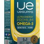УЕСАППС Uesupps Ультра Энерджи Премиум Омега-3 (капсулы 1405 мг №90) (Premium Omega) Ultra Energy Supplements Trading L.L.C. ОАЭ