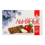 Льняные хрустящие пластинки с яблоком Биокор (пластинки 3,5 г 30 шт. (105 г)) Биокор Фирма ООО - Россия