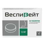 Веспирейт (табл. пролонг. высвоб. 15 мг № 30) Валента Фармацевтика ОАО, г. Щелково Россия