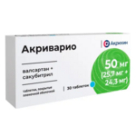 Акриварио (табл. п. плен. о. 50 мг (25.7 мг+24.3 мг) № 30) Акрихин ХФК АО Россия