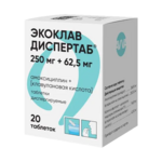 Экоклав Диспертаб (табл. диспергируемые 250 мг+62.5 мг № 20 банка) АВВА РУС АО [г. Киров] Россия