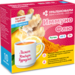 Иммуно Флю Имбирь, Куркума (БАД) (порошок в саше-пакетах по 3 г №10) Уралбиофарм ОАО - Россия