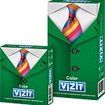 Визит (Vizit Color) Цветные ароматизированные (клубника, мята, банан) Презервативы (N12) Германия CPR Productions
