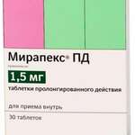 Мирапекс ПД (табл. пролонг. действ. 1.5 мг № 30) Роттендорф Фарма ГмбХ Германия