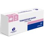 Тофизопам Канон (таблетки 50 мг № 20) Канонфарма продакшн ЗАО, Московская обл., Щелково Россия