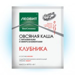 Худеем за неделю Каша овсяная Клубника со сливками (инулин) (40 г N1 пакет) Леовит нутрио ООО - Россия