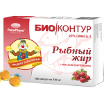 Рыбный жир с маслом шиповника БиоКонтур (капсулы 330 мг N100) Полярис ООО (г. Мурманск) - Россия