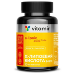 Альфа-липоевая кислота Форте 100 мг (таблетки 618 мг N90) Vitamir Витамир Квадрат-С ООО - Россия